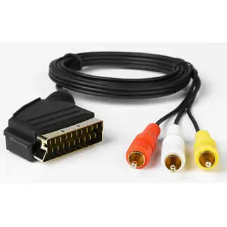 3 Plug Rca A Euroconector 20 Pines
