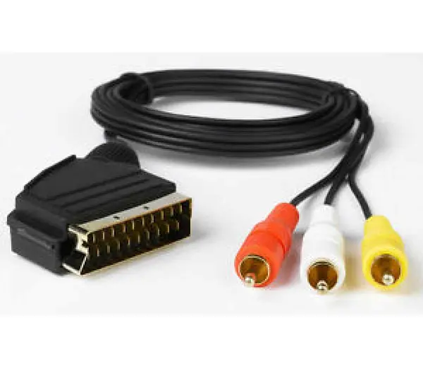 3 Plug Rca A Euroconector 20 Pines