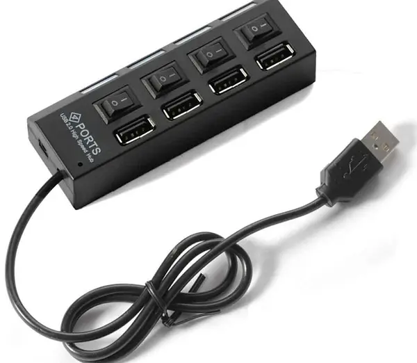 Hub 4 Puertos 2.0 Con Switch