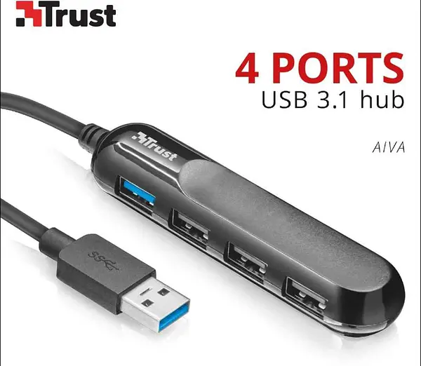 Hub 4 Puertos Trust Aiva