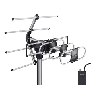 Antena Uhf Aerea Con Rotor Y Booster12 Elementos Hd