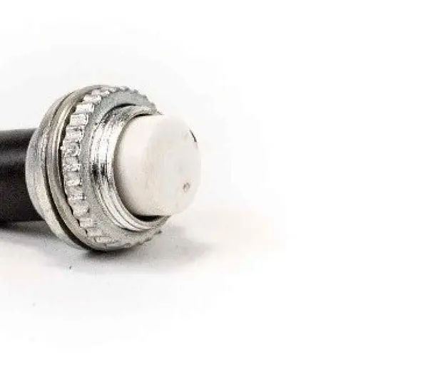 Pulsador Metalico Blanco