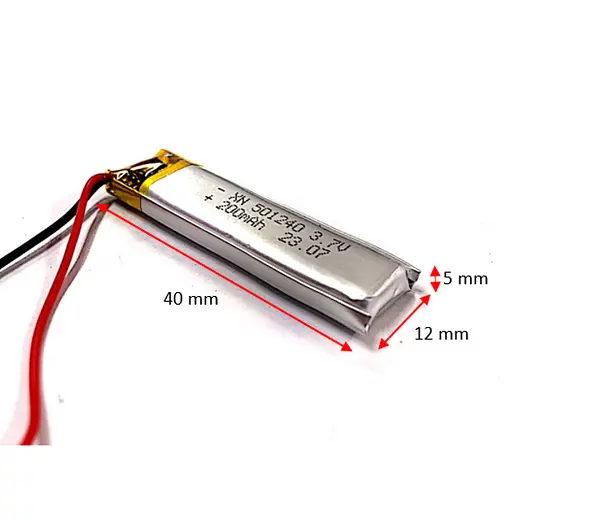 Bateria De Litio Lipo 3.7v 200mah 501240
