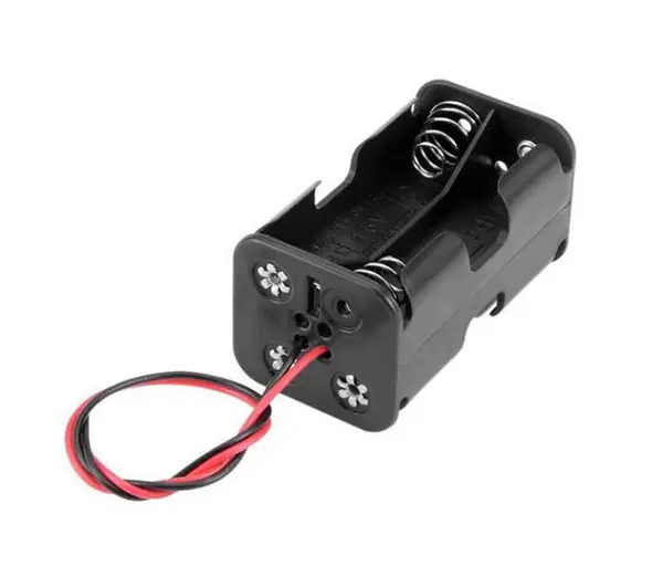 Portapila Para 4 Pila Aa Con Cable