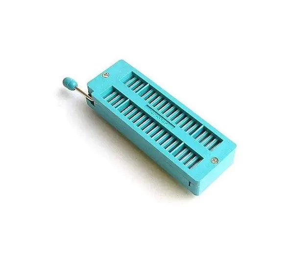 Base Para Integrado 40 Pin Con Palanca Zif Verde