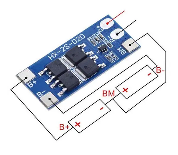 Modulo Carga Y Descarga De Bateria 18650 2 Celdas 10a