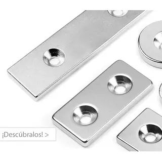 Iman Neodimio Rectangular Perforado 30x6x2mm