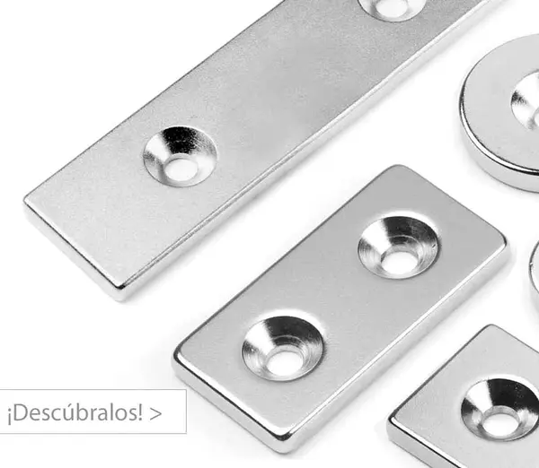 Iman Neodimio Rectangular Perforado 30x6x2mm