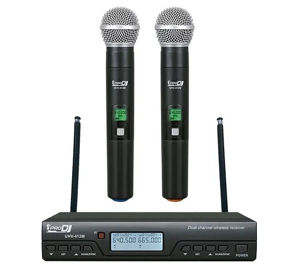 Microfono Prodj Uhv-412m Inalambrico Doble