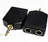 Plug 3.5mm Stereo A 2 Jack 6.35mm Dorado