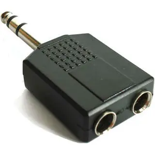 Plug 6.35mm Stereo A 2 Jack 6.35mm