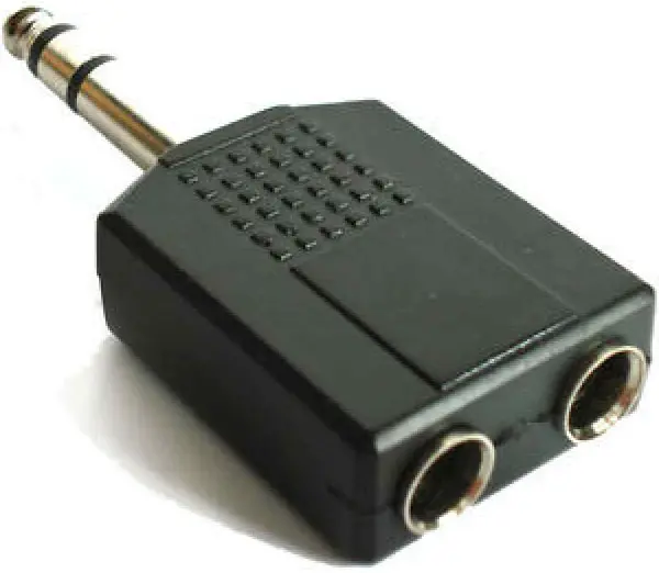 Plug 6.35mm Stereo A 2 Jack 6.35mm