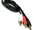 Cable Plug 3.5mm A 2 Plug Rca 1.8mt