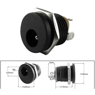 Jack Dc Chasis Redondo 2.1mm 3 Pines