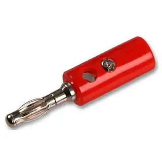 Plug Banana Roja Con Tornillo