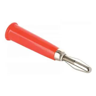 C-313 Pl-201rd Plug Tipo Banana Corto De Baquelita Rojo