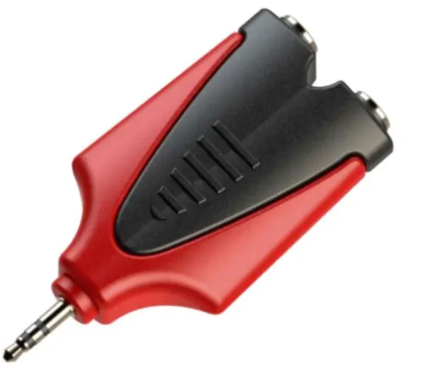 Adaptador Roxtone Rpan320 1 Plug Estereo 3.5mm X 2 Jack Estereo 1/4