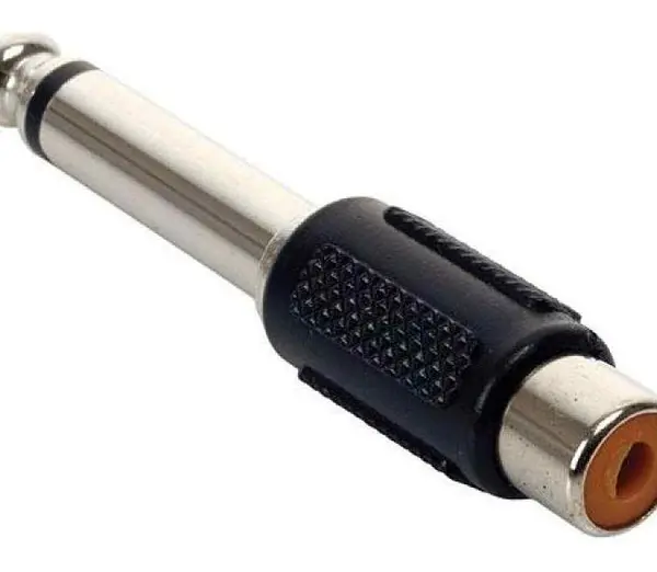 Plug 6.35mm A Jack Rca Plastico