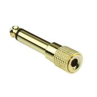 Plug 6.35mm Monofonico A Jack 3.5mm Dorado