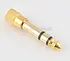 Plug 6.35mm Stereo A Jack 3.5mm Dorado
