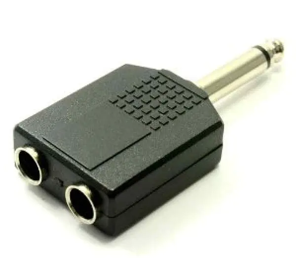 Plug 6.35mm Monofonico A 2 Jack 6.35mm