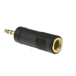 Plug 3.5mm Stereo A Jack 6.35mm Dorado