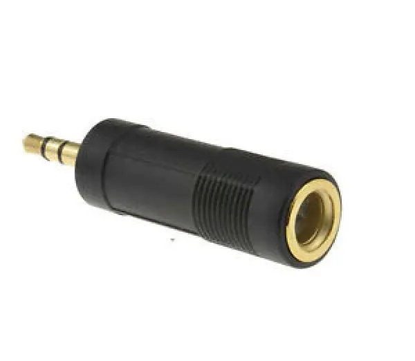 Plug 3.5mm Stereo A Jack 6.35mm Dorado