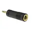 Plug 3.5mm Stereo A Jack 6.35mm Dorado