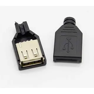 Conector Aereo Usb Hembra Para Armar