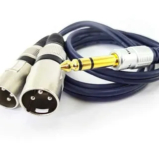 Cable 2 Canon Macho A 1 Plug 1/4 Stereo 3.6 Metros