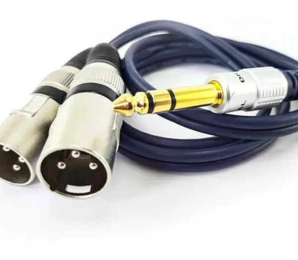 Cable 2 Canon Macho A 1 Plug 1/4 Stereo 3.6 Metros
