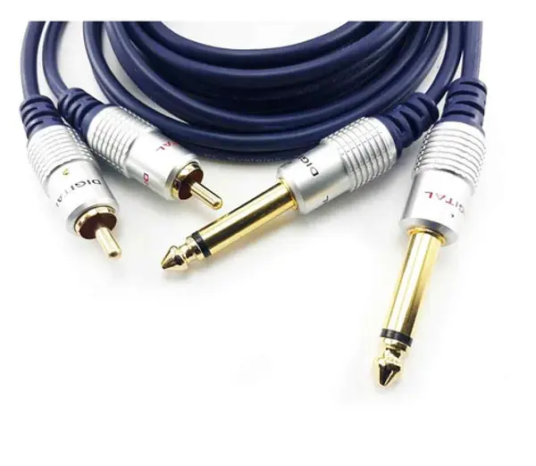Cable 2 Plug Rca A 2 Plug 1/4 Mono
