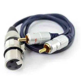 Cable 2 Plug Rca A Canon Hembra 3.6 Metros