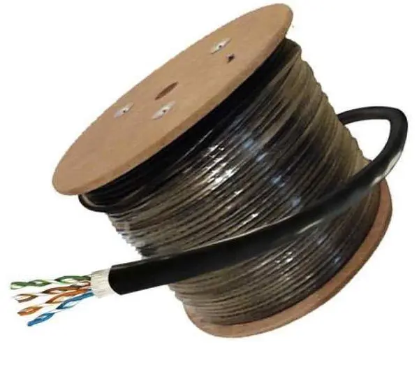Cable Utp X 305 Metros Categoria 5 Exterior Negro